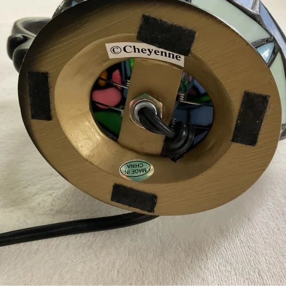 Tiffany Style Cheyenne Stained Glass Lighted Teapot Accent Table Lamp - Picture 9 of 16